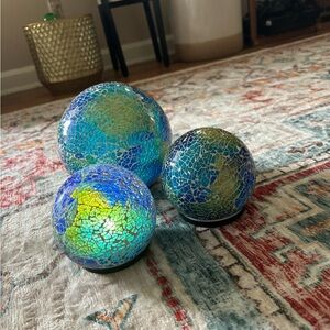 QVC glass globes- set of 3